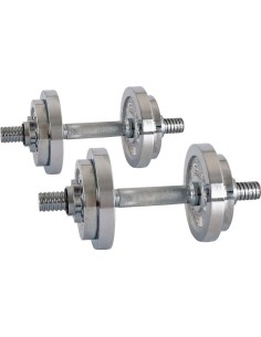 InSPORTline 2x3-10kg Interchangeable Weight Chrome Dumbbell Set