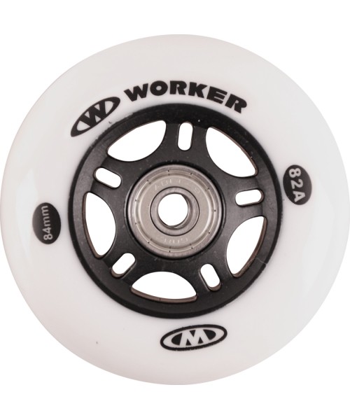 Rulluiskude rattad WORKER 84 mm ABEC-9 laagritega, kroom – 4 tk komplekt