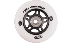 In-line wheels WORKER 84mm and Bearing ABEC-9 chrome - Set 4 pcs