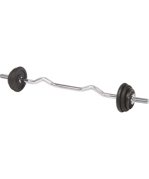 Curl Barbell Set with a Case inSPORTline BEZ20 20 kg