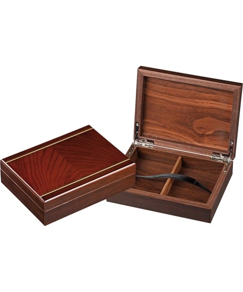 Cards, Poker, Chessex Philos: Card Box Philos Magnetic, Wooden 15.5x11.5 cm