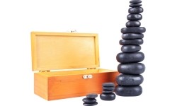 Lava massage stone set inSPORTline Basalt Stone 20pcs.