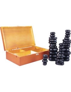 Lava massage stone set inSPORTline Basalt Stone 36pcs.
