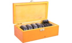 Lava massage stone set inSPORTline Basalt Stone 12pcs.