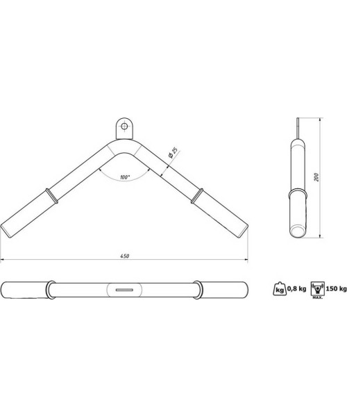 Triceps And Curl Bar Attachement Marbo MH-C105