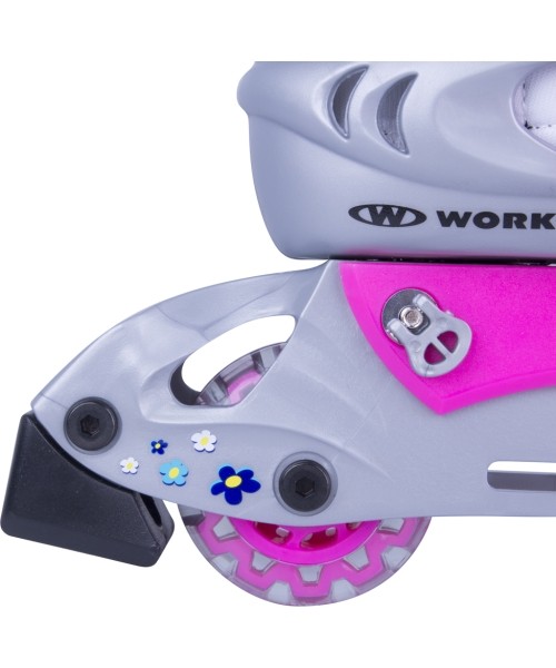 Children’s Rollerblading Set WORKER Polly LED – with Light-Up Wheels