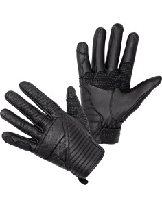 Leather Motorcycle Gloves W-TEC Brillanta - Black