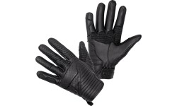 Leather Motorcycle Gloves W-TEC Brillanta - Black