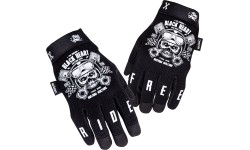 Mootorratturi kindad W-TEC Piston Skull - Must