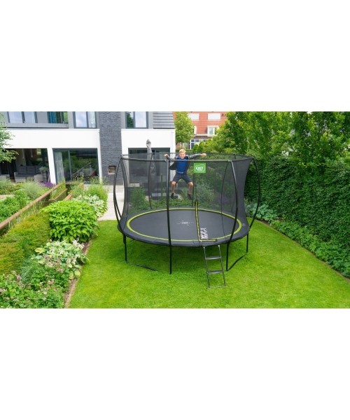 EXIT Silhouette trampoline ø244cm - black Outdoor Round Coil spring Above ground trampoline