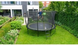 EXIT Silhouette trampoline ø305cm - black Outdoor Round Coil spring Above ground trampoline