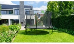 EXIT Silhouette trampoline ø366cm - black Outdoor Round Coil spring Above ground trampoline