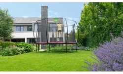 EXIT Silhouette trampoline ø244cm - pink Outdoor Round Coil spring Above ground trampoline