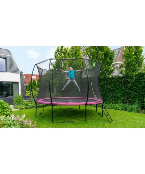 EXIT Silhouette trampoline ø427cm - pink Outdoor Round Coil spring Above ground trampoline