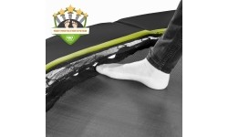 EXIT Silhouette ground trampoline 214x305cm with safety net - black Outdoor Rectangular Coil spring Sunken trampoline