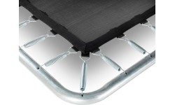 EXIT Silhouette ground trampoline 214x305cm with safety net - black Outdoor Rectangular Coil spring Sunken trampoline