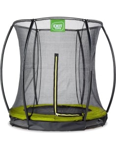 EXIT Silhouette ground trampoline ø183cm with safety net - green Outdoor Round Coil spring Sunken trampoline