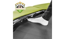 EXIT Silhouette ground trampoline ø183cm with safety net - green Outdoor Round Coil spring Sunken trampoline