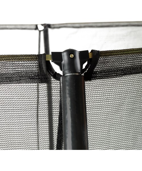 EXIT Silhouette ground trampoline ø183cm with safety net - green Outdoor Round Coil spring Sunken trampoline