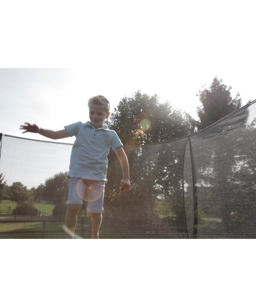 EXIT Silhouette ground trampoline ø305cm with safety net - pink Outdoor Round Coil spring Sunken trampoline