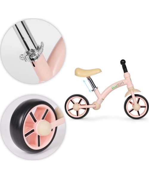 Children's cross-country bicycle EVA wheels saddle adjustment pink ECOTOYS