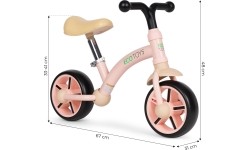 Laste kolmerattaline EVA ratastega ja reguleeritava istmega, roosa, ECOTOYS