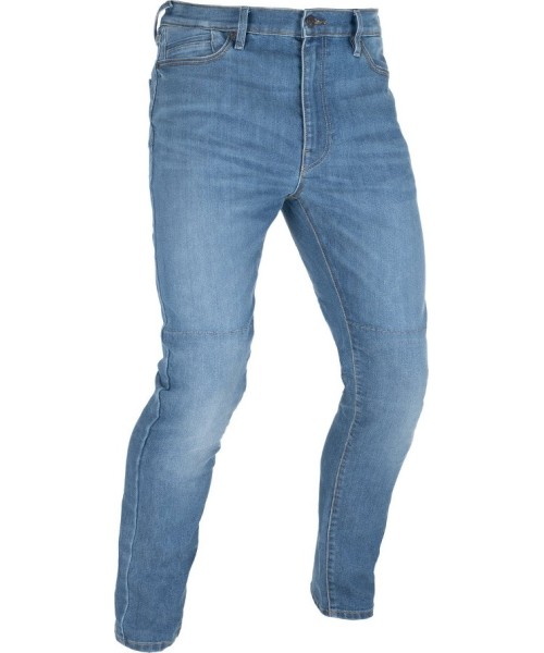 Meeste mootorratta teksad Oxford: Vyriški motociklininko džinsai Oxford Original Approved CE Regular Fit Rinsed Wash Mid Blue