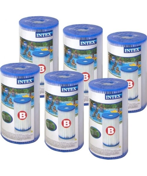 Järelpaadid Intex: 6 dalių B tipo filtras, skirtas "Intex" siurbliui 29005