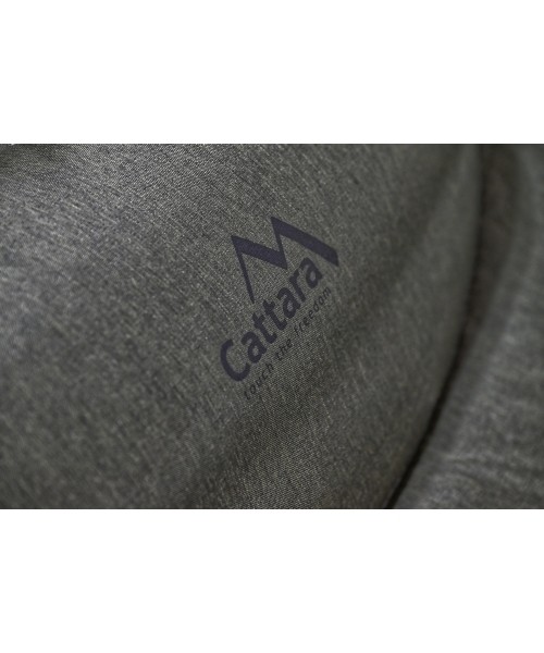 Folding camping deckchair EASY grey-green