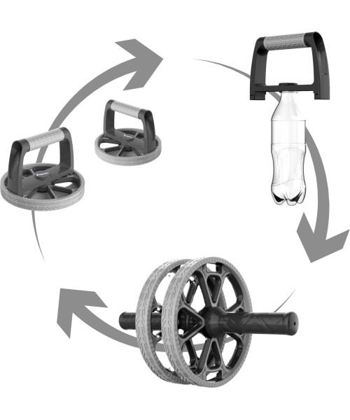 Exercise Wheels inSPORTline: "3-in-1" abdominalinis volelis "inSPORTline Pushabroll
