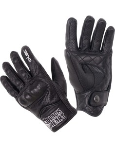 Leather Motorcycle Gloves W-TEC Black Heart Rookah - Black