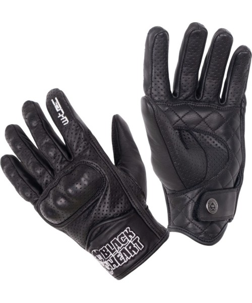 Meeste suvised mootorratta kindad W-TEC Black Heart: Odinės motociklininko pirštinės W-TEC Black Heart Rookah