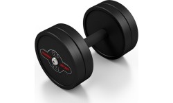 Rubber-coated dumbbell Marbo - 12,5 kg, black