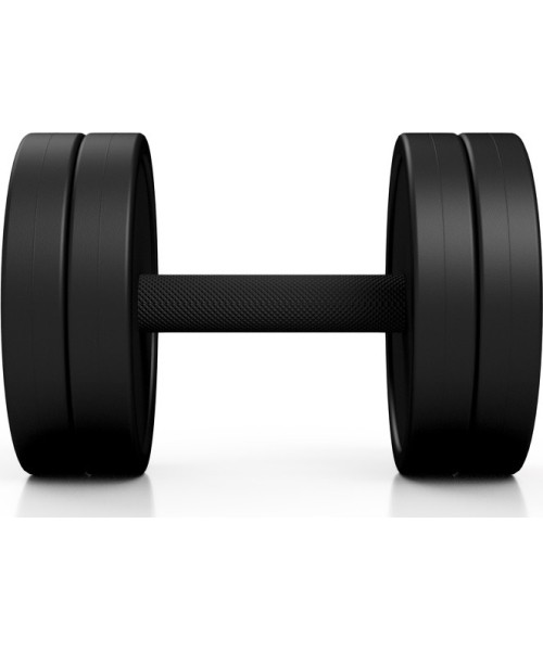 Rubber-coated dumbbell Marbo - 12,5 kg, black