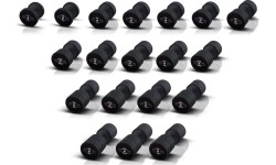 Rubber-coated dumbbell Marbo - 12,5 kg, black