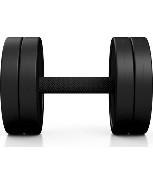 Rubber-coated dumbbell Marbo - 15 kg, black