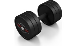 Rubber-coated dumbbell Marbo - 22,5 kg, black