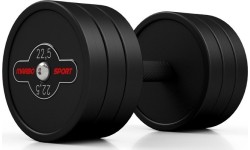 Rubber-coated dumbbell Marbo - 22,5 kg, black