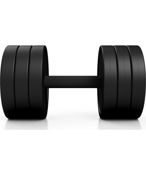 Rubber-coated dumbbell Marbo - 22,5 kg, black