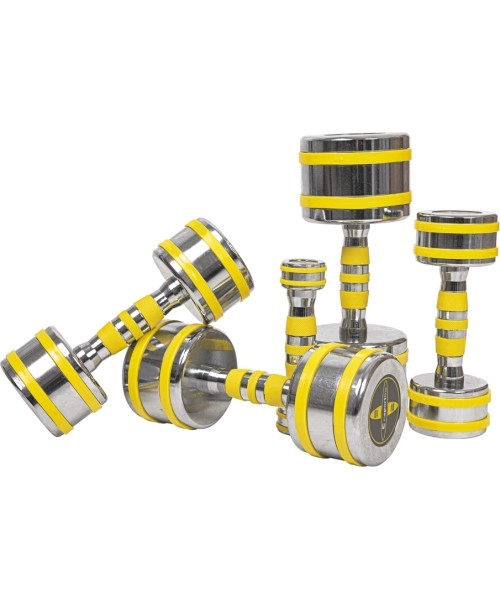 Chrome Dumbbell inSPORTline Yellsteel 8 kg