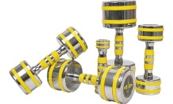 Chrome Dumbbell inSPORTline Yellsteel 14 kg