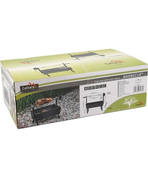 Grill with Electric Motor 230V Cattara Barbecue 60cm