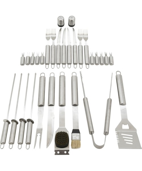 Barbecue Tools Set Cattara - 30pcs, Aluminium Case