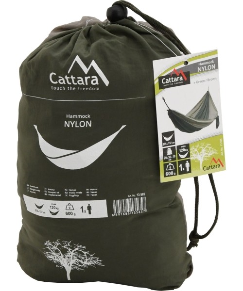 Hammock Cattara Nylon - Green/Brown 275x137cm
