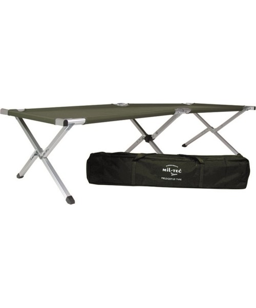 Lavatsid ja matkavoodid MIL-TEC: OD US STYLE ALUM. FOLDING COT W. BAG