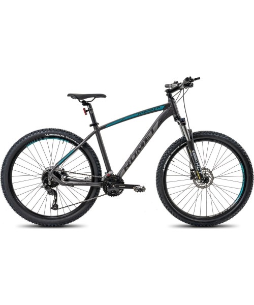 Linnarattad Romet: Dviratis Romet Rambler R7.4 2024 graphite-silver-turquoise
