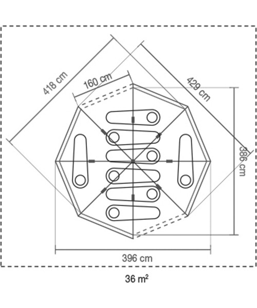 Telk Coleman Octagon BlackOut, 8 inimesele
