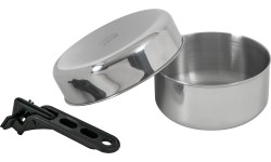Cooking Set BasicNature Stainless Steel Biwak Junior
