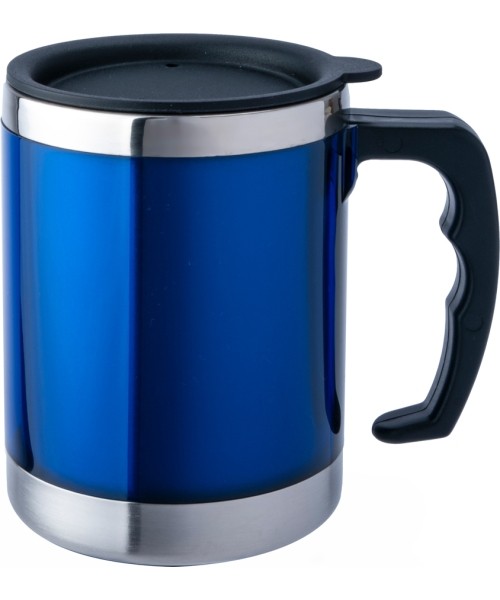 Termosed BasicNature: Termo puodelis BasicNature Stainless Steel Beaker MUG, 0.42L, mėlynas