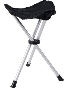3-leg Folding Stool BasicNature Sandwich, Black